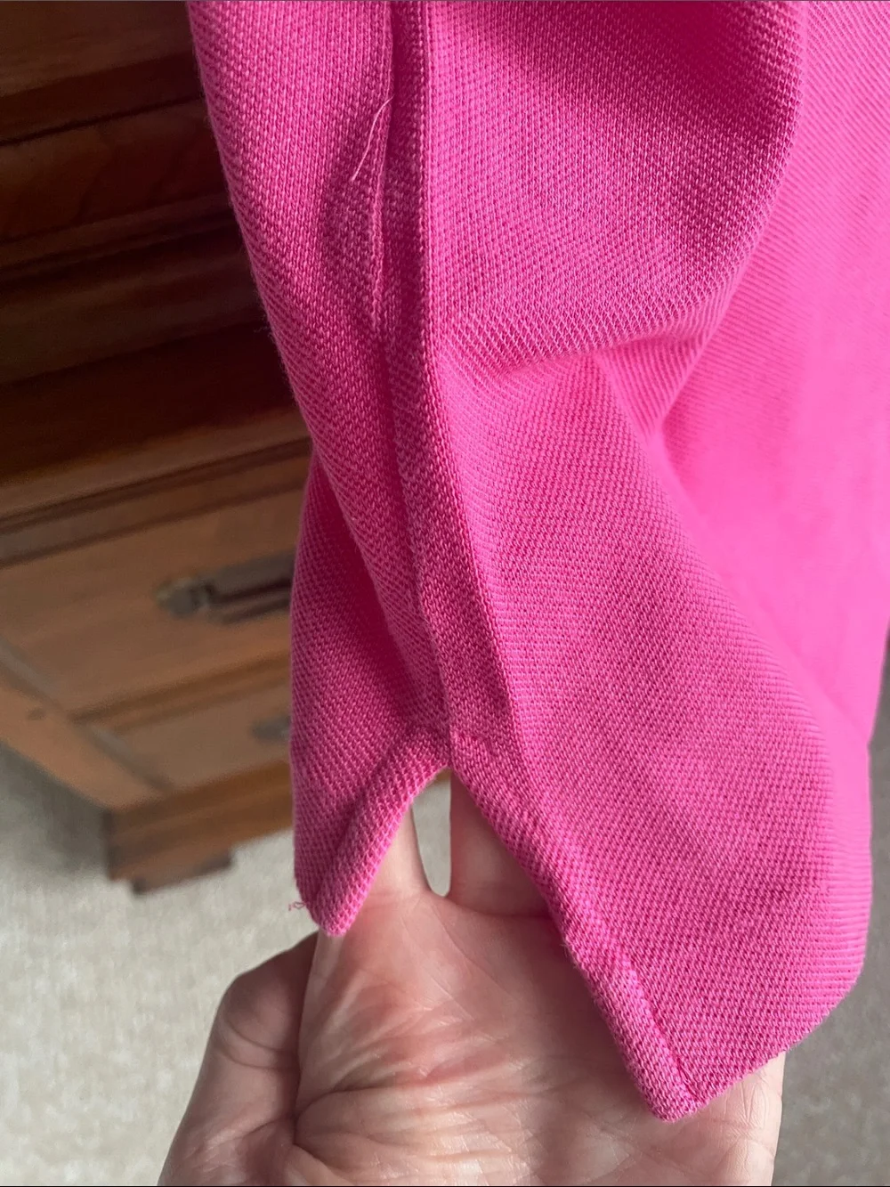 Vintage Ralph Lauren Hot Pink Polo with Green Pony Logo